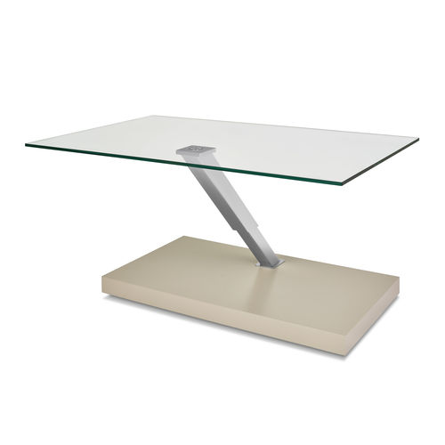 Tavolino basso contemporaneo - K492 IXUS - Ronald Schmitt Design - in legno massiccio / in MDF laccato / in vetro