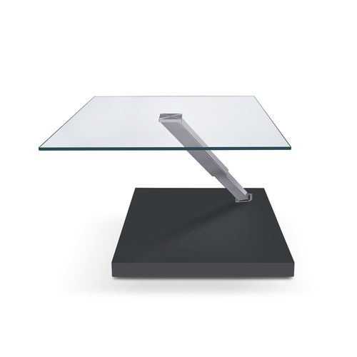 Tavolino basso contemporaneo - K494 IXAR - Ronald Schmitt Design - in legno massiccio / in MDF laccato / in vetro
