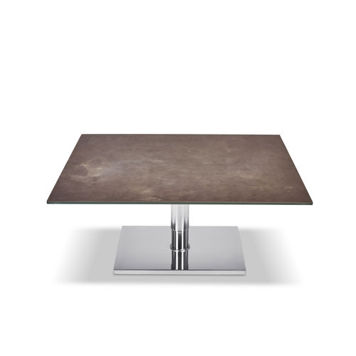 Tavolino basso contemporaneo - K536 KOLO - Ronald Schmitt Design - in legno massiccio / in vetro laccato / in vetro smerigliato