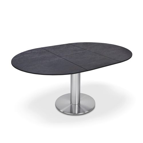 Tavolo da pranzo contemporaneo - P4510/E LINDA - Ronald Schmitt Design - in vetro / in metallo laccato / in ceramica