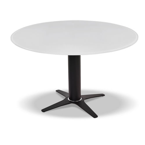 Tavolo da pranzo contemporaneo - P4550/E ALEXIS - Ronald Schmitt Design - in vetro / in metallo laccato / in ceramica
