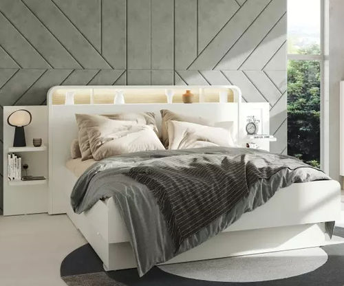 Letto matrimoniale - BLOOM - Meubles Célio - contemporaneo / con testiera / con contenitore