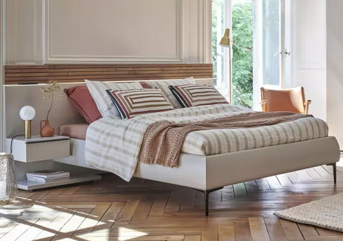 Letto matrimoniale - TOSCANE - Meubles Célio - contemporaneo / con testiera / con base contenitore
