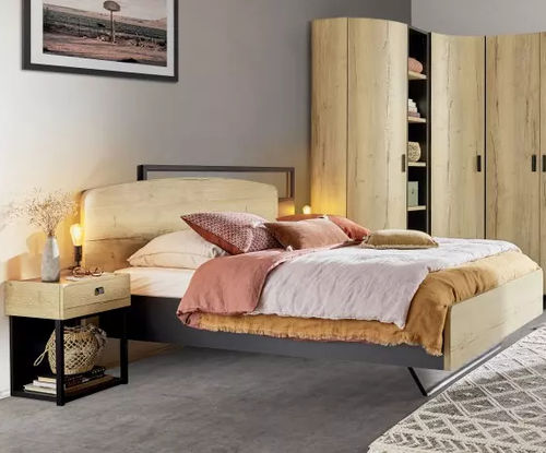 Letto matrimoniale - EIFFEL - Meubles Célio - contemporaneo / con testiera / con base contenitore