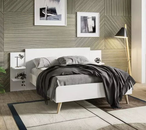 Letto matrimoniale - BLOOM - Meubles Célio - contemporaneo / con contenitore / con scaffale integrato