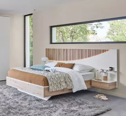 Letto matrimoniale - OPALE - Meubles Célio - contemporaneo / con comodini / con cassetti