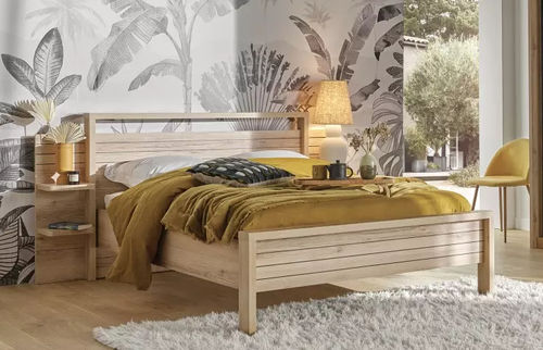 Letto matrimoniale - FOREST - Meubles Célio - contemporaneo / con testiera / con scaffale integrato