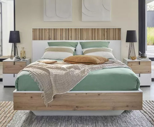 Letto matrimoniale - OPALE - Meubles Célio - contemporaneo / con armadietto / con cassetti