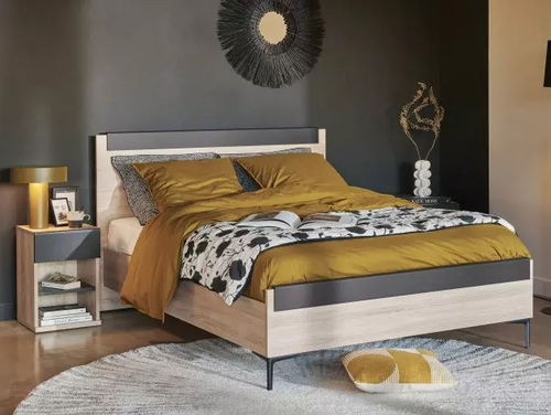 Letto matrimoniale - FIRST - Meubles Célio - contemporaneo / con testiera / in metallo