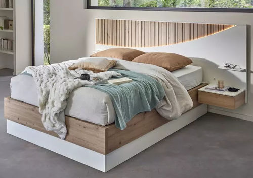 Letto matrimoniale - OPALE - Meubles Célio - contemporaneo / con base contenitore / con comodini