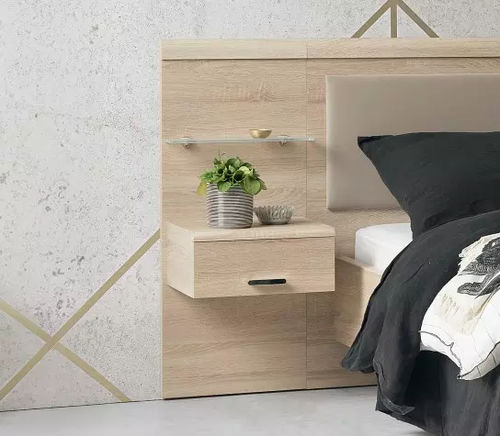 Comodino contemporaneo - MULTY - Meubles Célio - in melaminico / rettangolare / sospeso