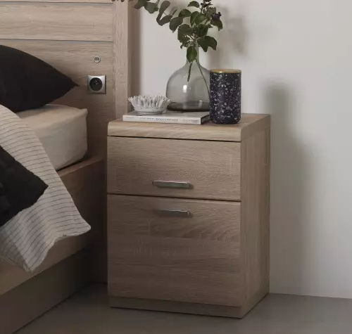 Comodino contemporaneo - MULTY - Meubles Célio - in melaminico / con supporto in legno / rettangolare