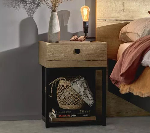 Comodino contemporaneo - EIFFEL - Meubles Célio - in melaminico / con supporto in metallo / rettangolare