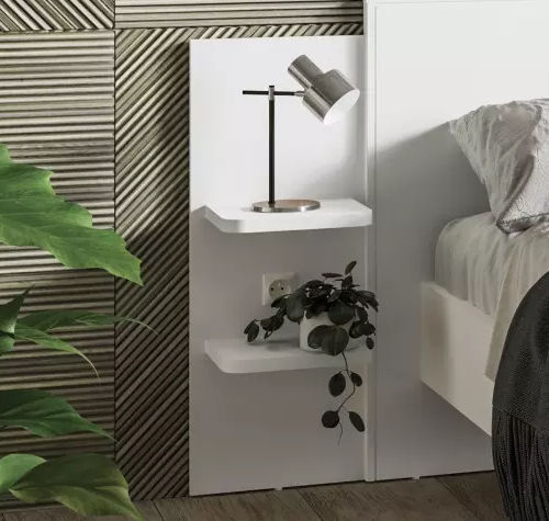 Comodino contemporaneo - BLOOM - Meubles Célio - in melaminico / rettangolare / su misura