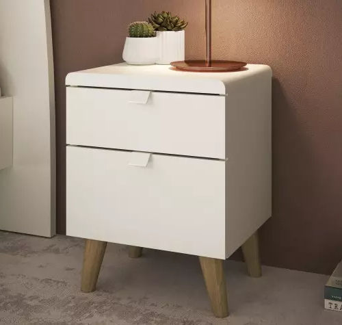 Comodino contemporaneo - BLOOM - Meubles Célio - in melaminico / con supporto in legno / quadrato