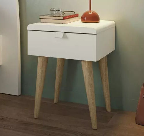 Comodino contemporaneo - BLOOM  - Meubles Célio - in melaminico / con supporto in legno / quadrato