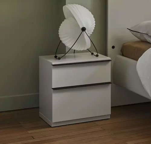Comodino contemporaneo - TOSCANE - Meubles Célio - in melaminico / con supporto in legno / rettangolare