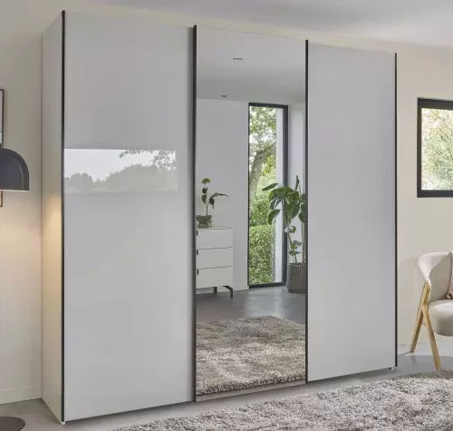 Armadio contemporaneo - OPALE - Meubles Célio - in melaminico / con porta scorrevole / a specchio