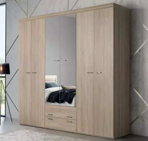 Armadio contemporaneo - MULTY - Meubles Célio - in melaminico / con ante battenti / a cassetti
