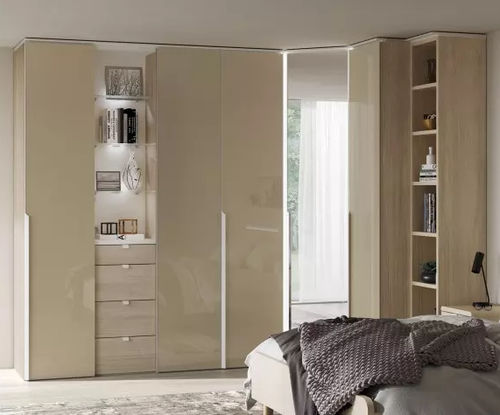 Armadio contemporaneo - BLOOM - Meubles Célio - in melaminico / con ante battenti / a cassetti