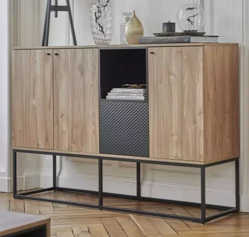 Credenza contemporanea - PIGMENT - Meubles Célio - in alluminio anodizzato / in melaminico / con ripiano