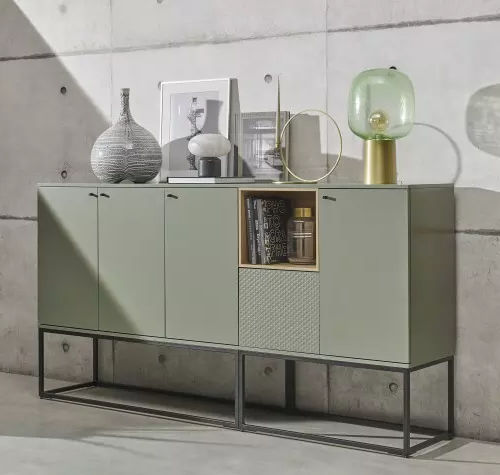 Credenza contemporanea - PIGMENT - Meubles Célio - in metallo / in melaminico / con ripiano