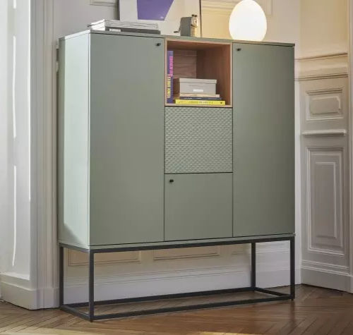 Credenza alta - PIGMENT - Meubles Célio - contemporanea / in melaminico / con ante battenti