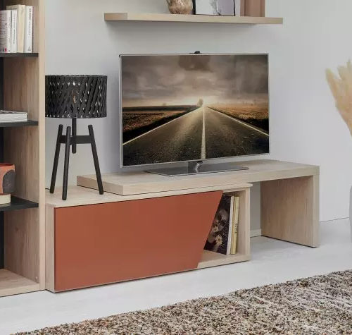 Mobile porta TV contemporaneo - OBLIK - Meubles Célio - lowboard / con vano contenitore / con ripiani