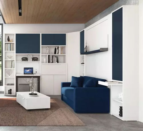 Libreria a muro - SMART - Meubles Célio - contemporanea / in melaminico / con contenitore