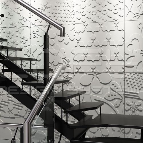 Pannello per interni - LOFT FLORAL - Loft Design System - 3D / a effetto dimensionale