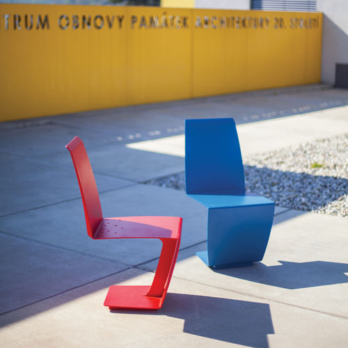Sedia contemporanea - HELENE - mmcité street furniture - da interno / da esterno / in acciaio