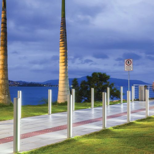 Lampioncino contemporaneo - ELIAS - mmcité street furniture - in acciaio / LED