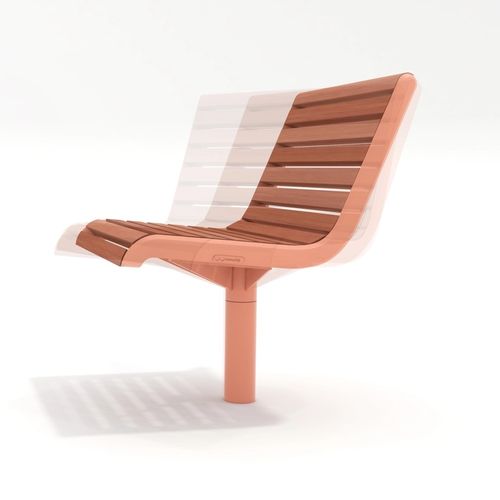 Poltrona urbana contemporanea - PORT - mmcité street furniture - in legno / in acciaio galvanizzato / per spazi pubblici