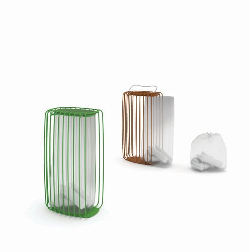 Portarifiuti in acciaio galvanizzato - TLESK - mmcité street furniture - da esterno / per spazio pubblico / singolo