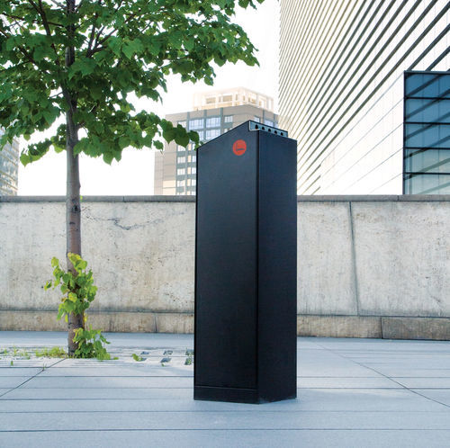 Portacenere da terra - CRYSTAL - mmcité street furniture - in acciaio / per esterni / per spazio pubblico