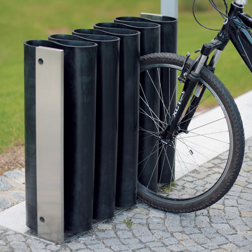 Rastrelliera per biciclette a pavimento - MEANDRE - mmcité street furniture - design originale / per spazi pubblici / in acciaio galvanizzato