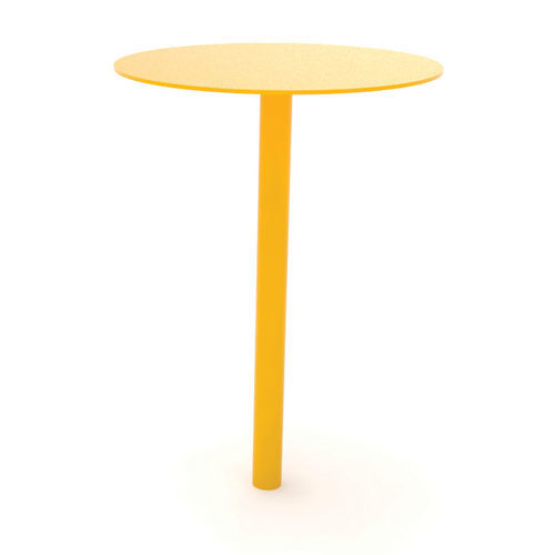 Tavolo contemporaneo - PIXEL - mmcité street furniture - in acciaio galvanizzato / con supporto in acciaio galvanizzato / rotondo