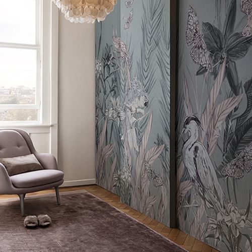 Carta da parati contemporanea - INCANTO - Wall&Deco - in vinile / con motivi naturali / con motivi floreali