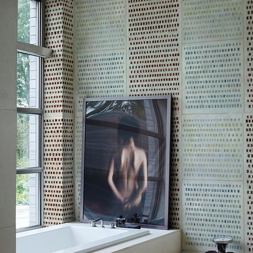 Carta da parati contemporanea - CHANGING DOTS - Wall&Deco - in fibra di vetro / a motivi / su misura