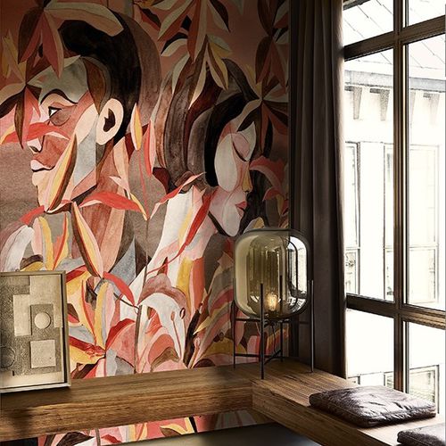 Carta da parati contemporanea - DELOVE - Wall&Deco - in vinile / a fiori / con motivo a croquis