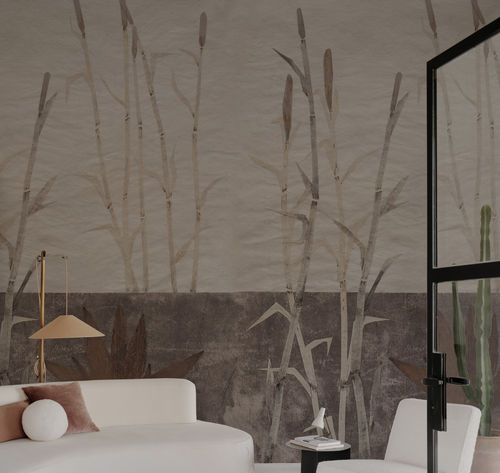 Carta da parati contemporanea - Koraju - Wall&Deco - in vinile / con motivi floreali / aspetto tessuto