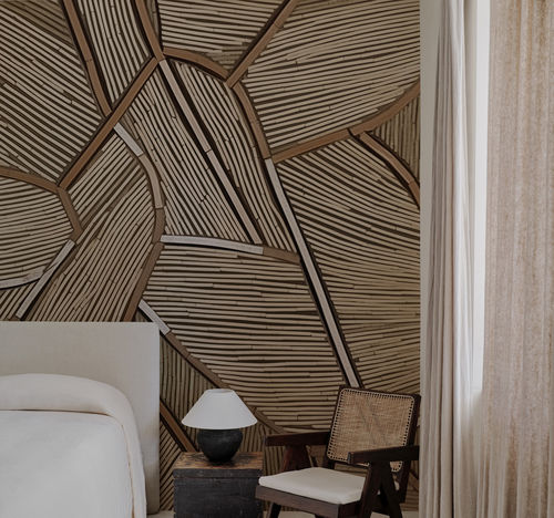 Carta da parati contemporanea - Stige - Wall&Deco - in vinile / a righe / aspetto tessuto