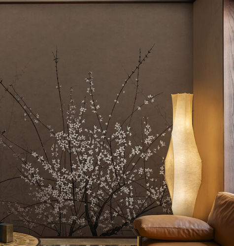 Carta da parati contemporanea - Mood for Love - Wall&Deco - in vinile / con motivi floreali / aspetto tessuto