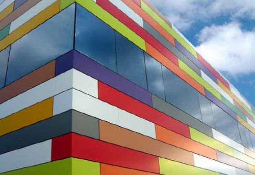 Rivestimento di facciata in pannelli - EURABUILD - EURAMAX COATED PRODUCTS - in alluminio / aspetto metallo