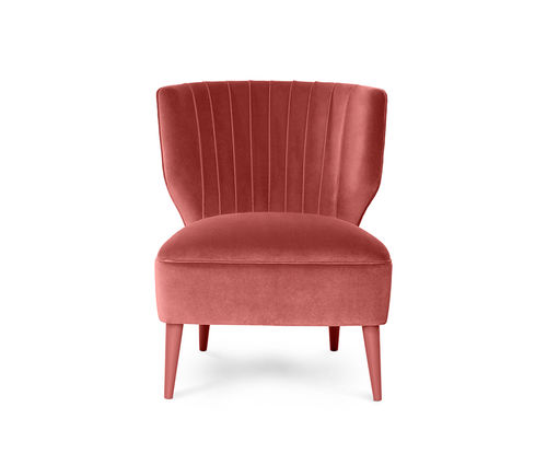 Chauffeuse contemporanea - Lipstick - MUNNA - in tessuto / in pelle / in legno massiccio