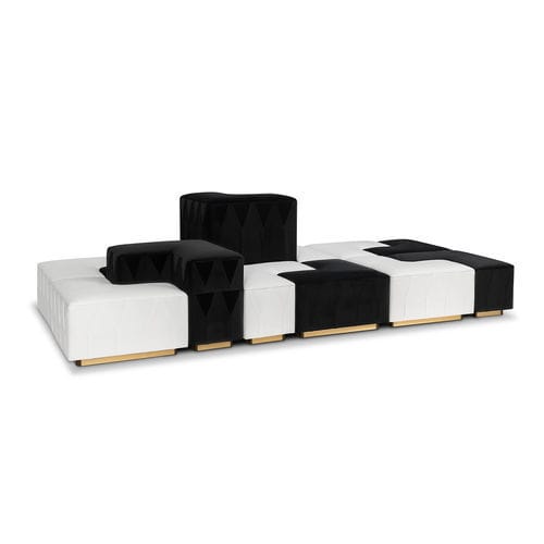 Divano modulare - Yin Yang - MUNNA - contemporaneo / in tessuto / bianco