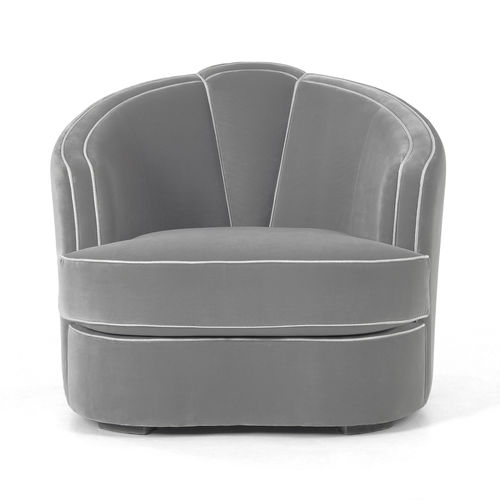 Poltrona Art Deco - Josephine - MUNNA - in tessuto / in pelle / in legno massiccio