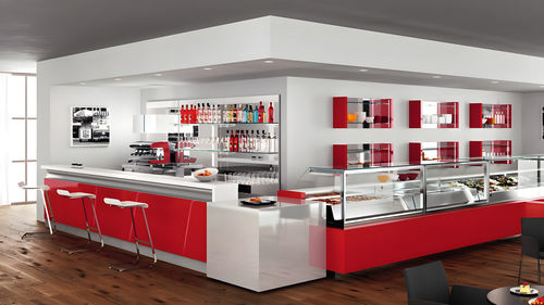 Bancone da bar - TRENDY - De Blasi - in vetro / dritto / a L