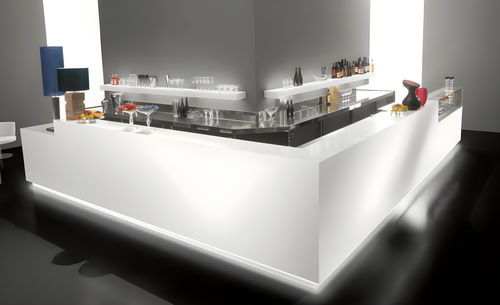 Bancone da bar - MONOLITE - De Blasi - in legno / a L