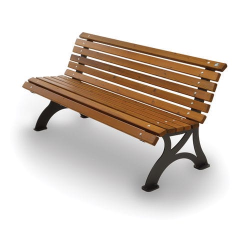 Panca per spazi pubblici classica - RESORT - Dimo Group Srl - in legno / in acciaio galvanizzato / con schienale